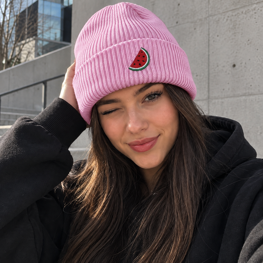 Gorro sandía rosa