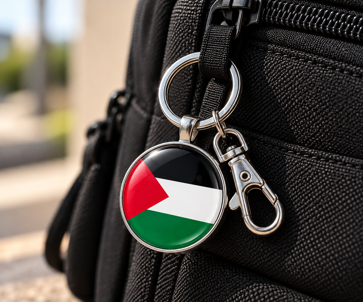 Keychain With Palestinian Flag
