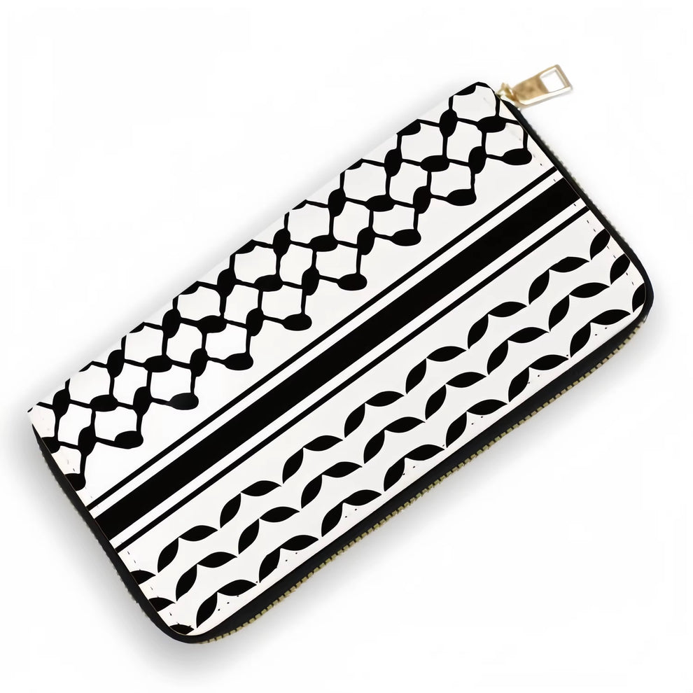 Wallet with Kufiya Pattern – Freepalestineshop