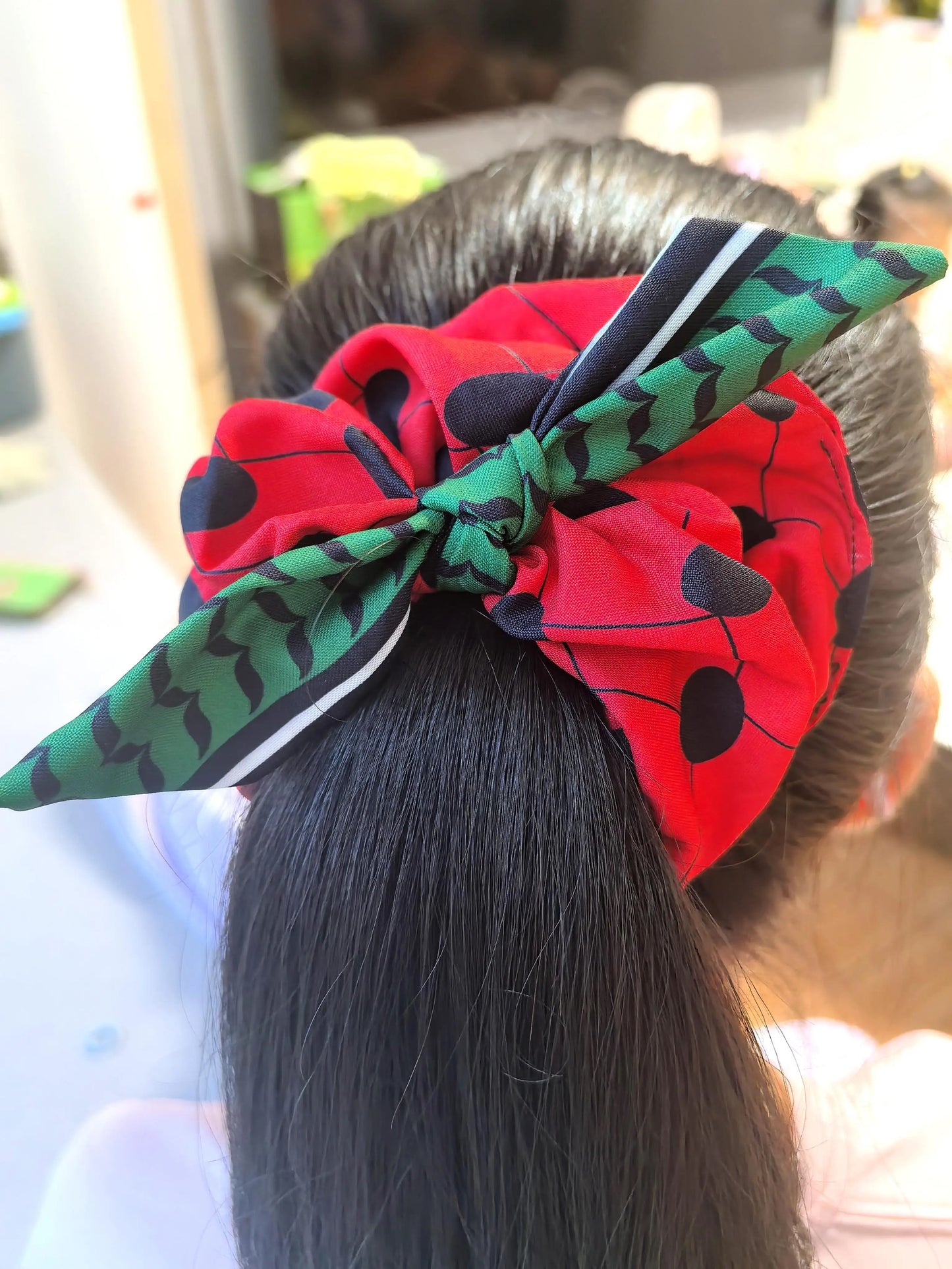 Watermelon Keffiyeh Hair Scrunchie
