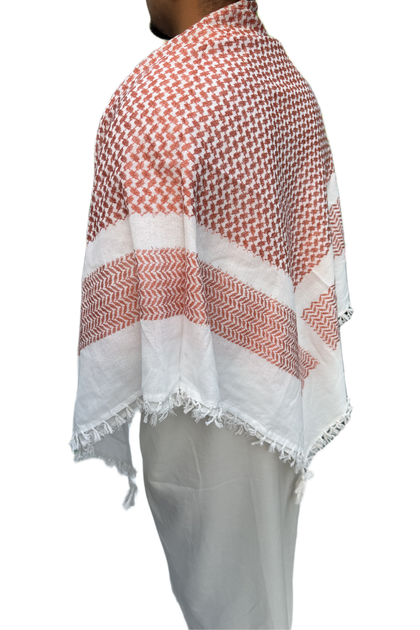 Kufiya/Keffiyeh Terracotta 100% Premium Katoen