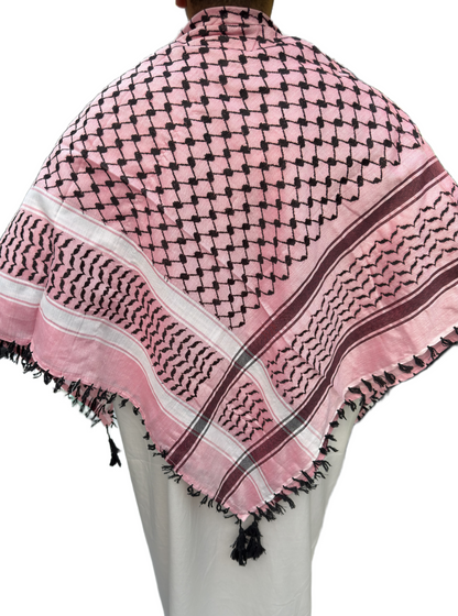 Kufiya/Keffiyeh Desert Pink 100% Katoen