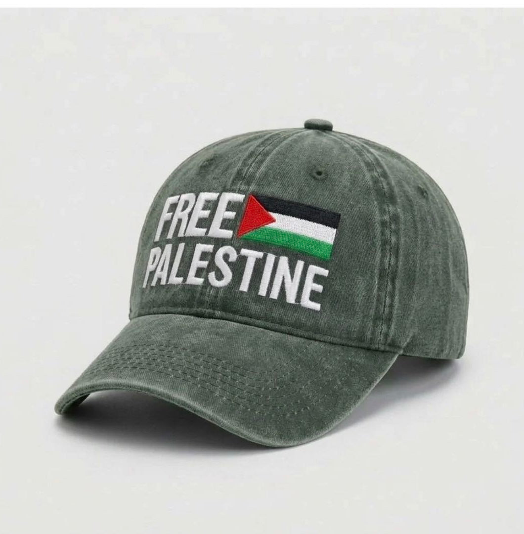 Free Palestine Vintage Green Cap