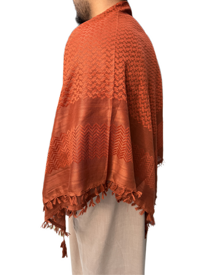 Kufiya/Keffiyeh Fully Camel Brown Premium