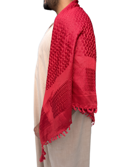 Kufiya/Keffiyeh mit Palästina-Farben 127x127 cm