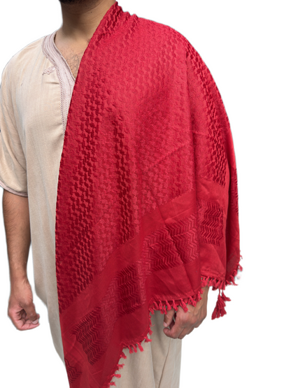 Kufiya/Keffiyeh mit Palästina-Farben 127x127 cm