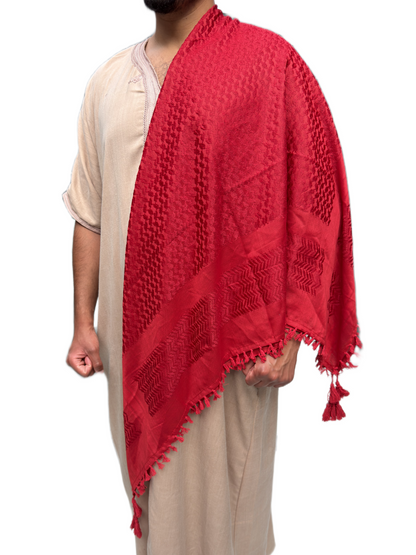 Kufiya/Keffiyeh mit Palästina-Farben 127x127 cm