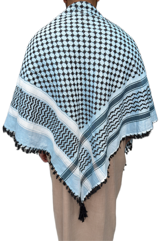 Kufiya/Keffiyeh Black-White 127x127 cm