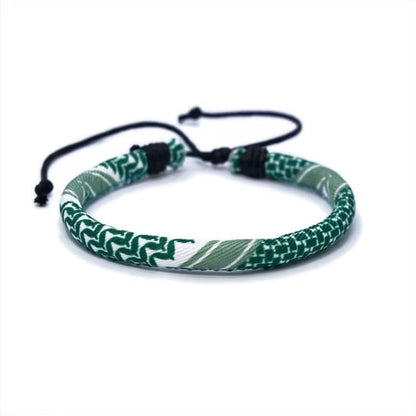 Keffiyeh Armband Rot/Grün/Schwarz