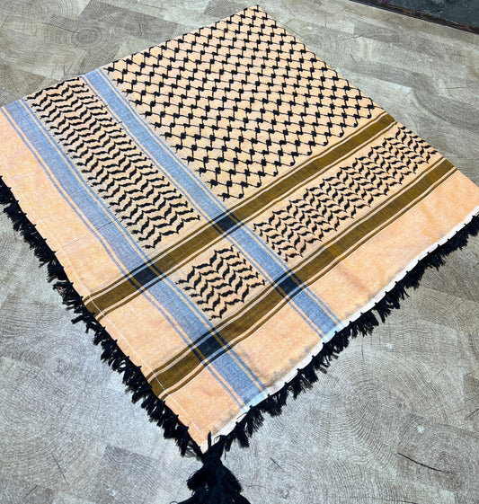 Kufiya/Keffiyeh Peach 100% Cotton