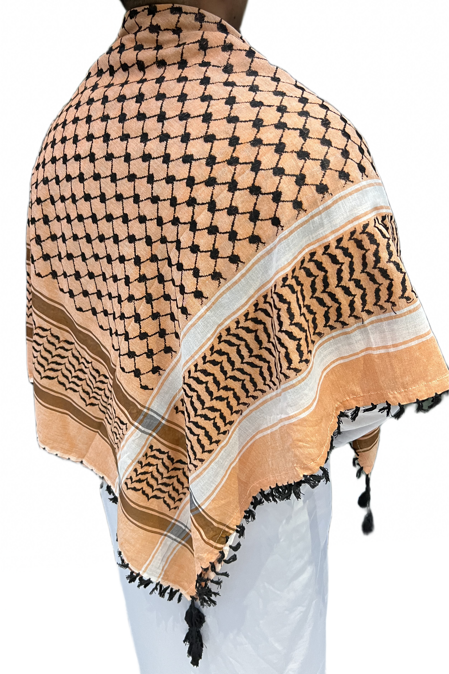 Kufiya/Keffiyeh Pêssego 100% Algodão