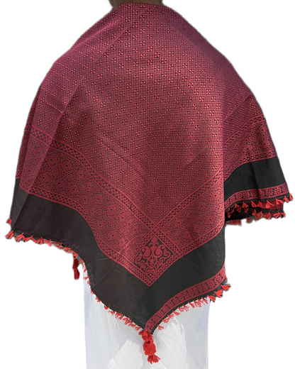 Shemagh Rojo Negro