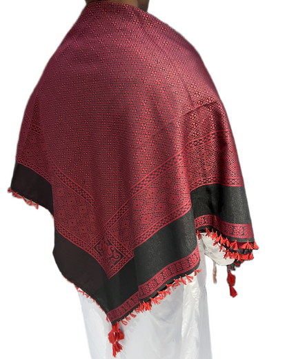 Shemagh Rojo Negro