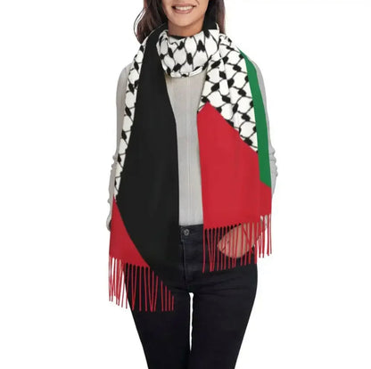 Gran bufanda Palestina de tela suave 200x70 cm