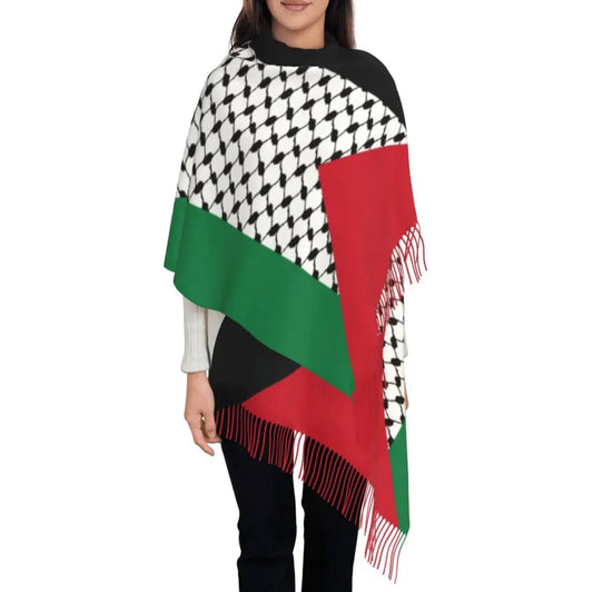 Grande écharpe Palestine en tissu doux 200x70 cm