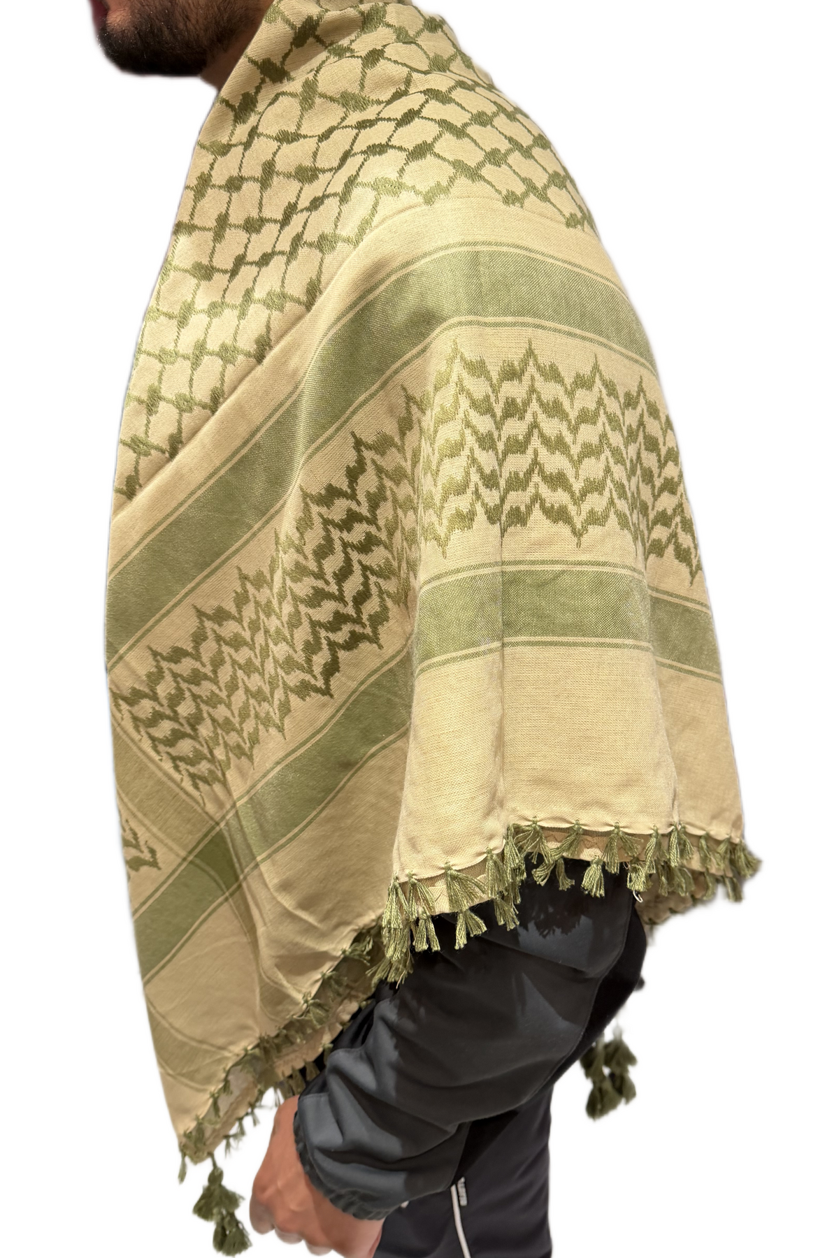 Kufiya/Keffiyeh Dessert Olive Cotton