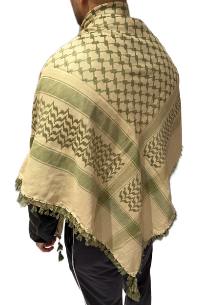 Kufiya/Keffiyeh Dessert Olive Cotton