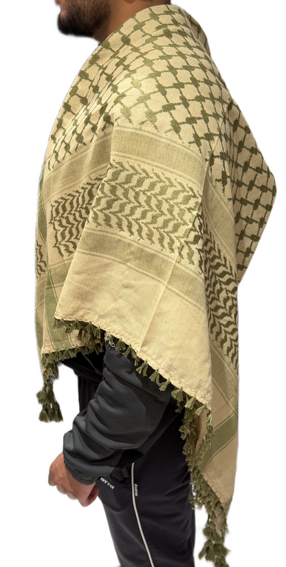 Kufiya/Keffiyeh Dessert Olive Cotton