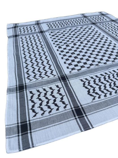 Kufiya/Keffiyeh Bandana Traditional Black/White