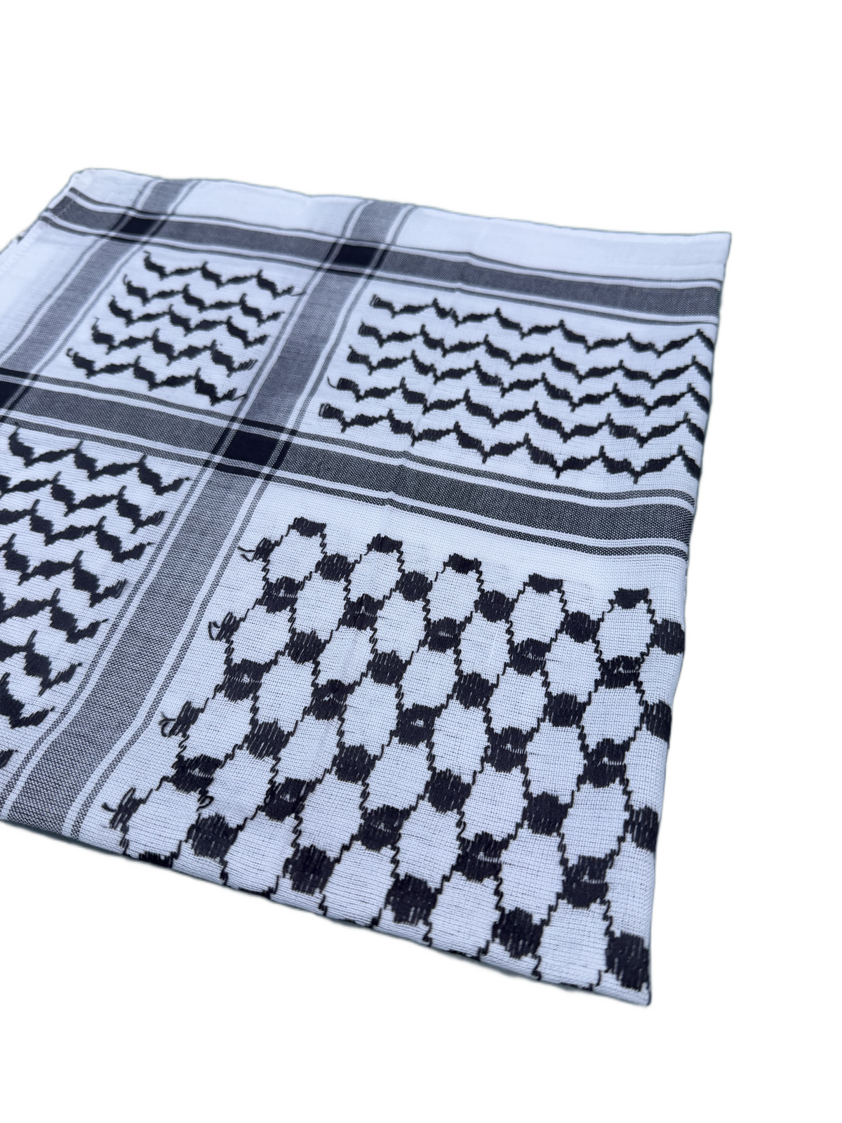 Kufiya/Keffiyeh Bandana Traditional Black/White