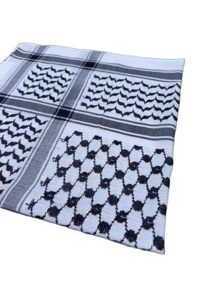 Kufiya/Keffiyeh Bandana Traditional Black/White