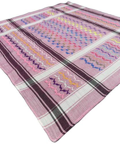 Kufiya/Keffiyeh Bandana Pink Rainbow