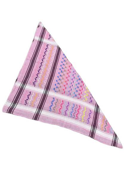 Kufiya/Keffiyeh Bandana Pink Rainbow