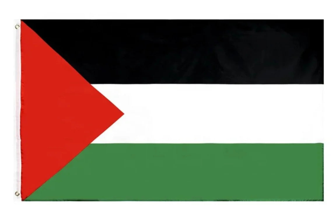 Palestina Vlag (90 × 150 cm) + Telescopische Vlaggenstok (2 Meter) Combiset