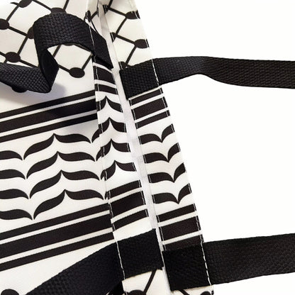 Keffiyeh Tote – Classico Nero & Bianco