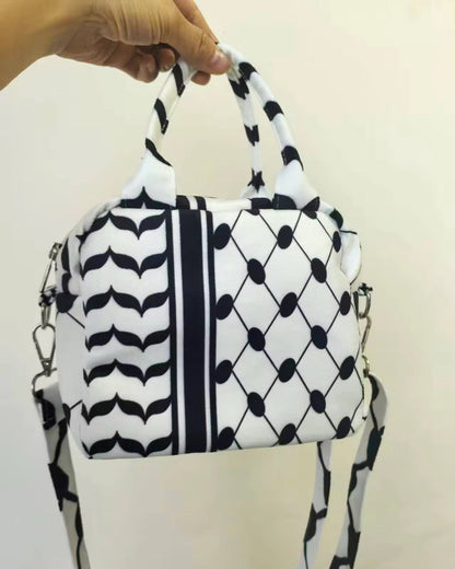 Messenger Bag Zwart/Wit