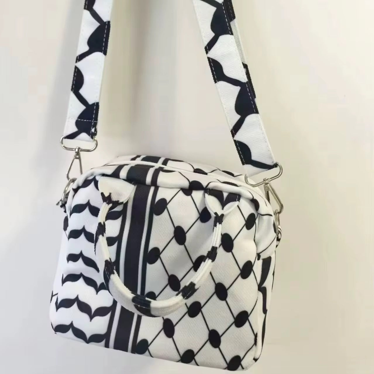 Messenger Bag Zwart/Wit