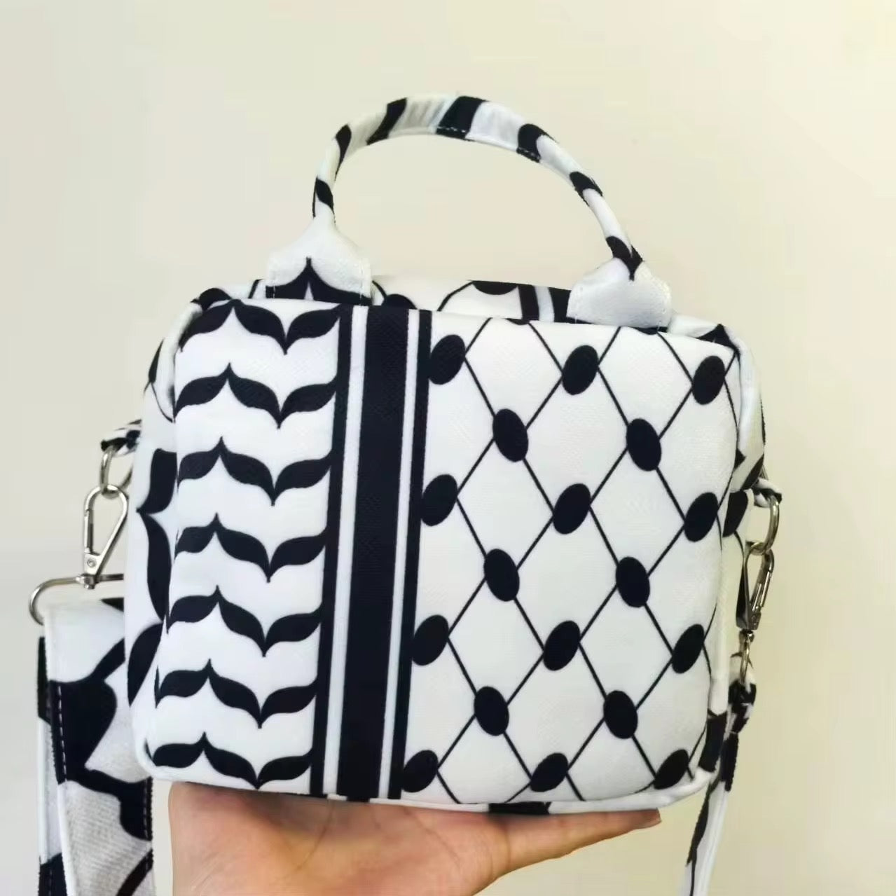 Messenger Bag Zwart/Wit