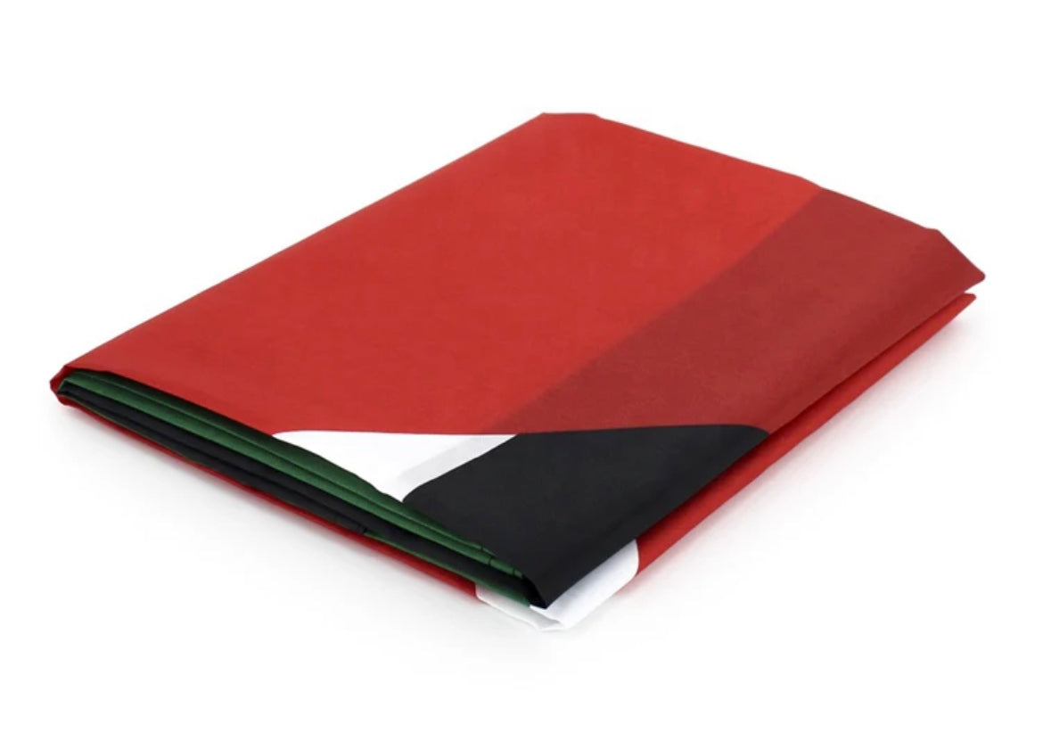 Kufiya/Keffiyeh Zwart/Wit/Rood/Groen 100% Katoen + Palestina Vlag Combi Deal