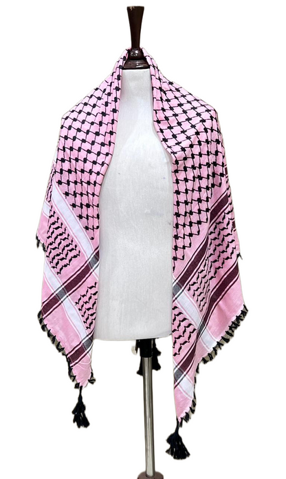 Kufiya/Keffiyeh Desert Pink 100% Katoen