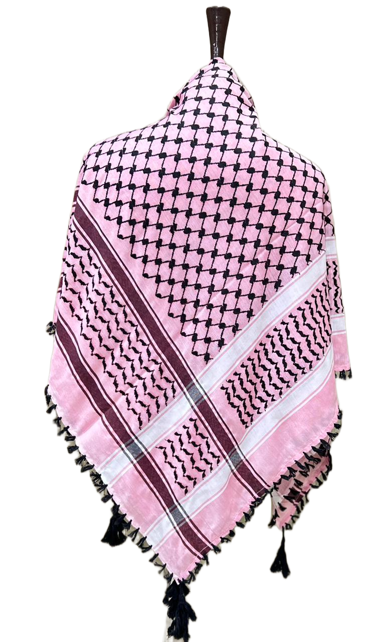 Kufiya/Keffiyeh Desert Pink 100% Katoen