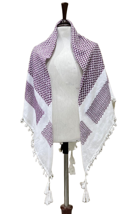 Kufiya/Keffiyeh Paars 100% Premium Katoen