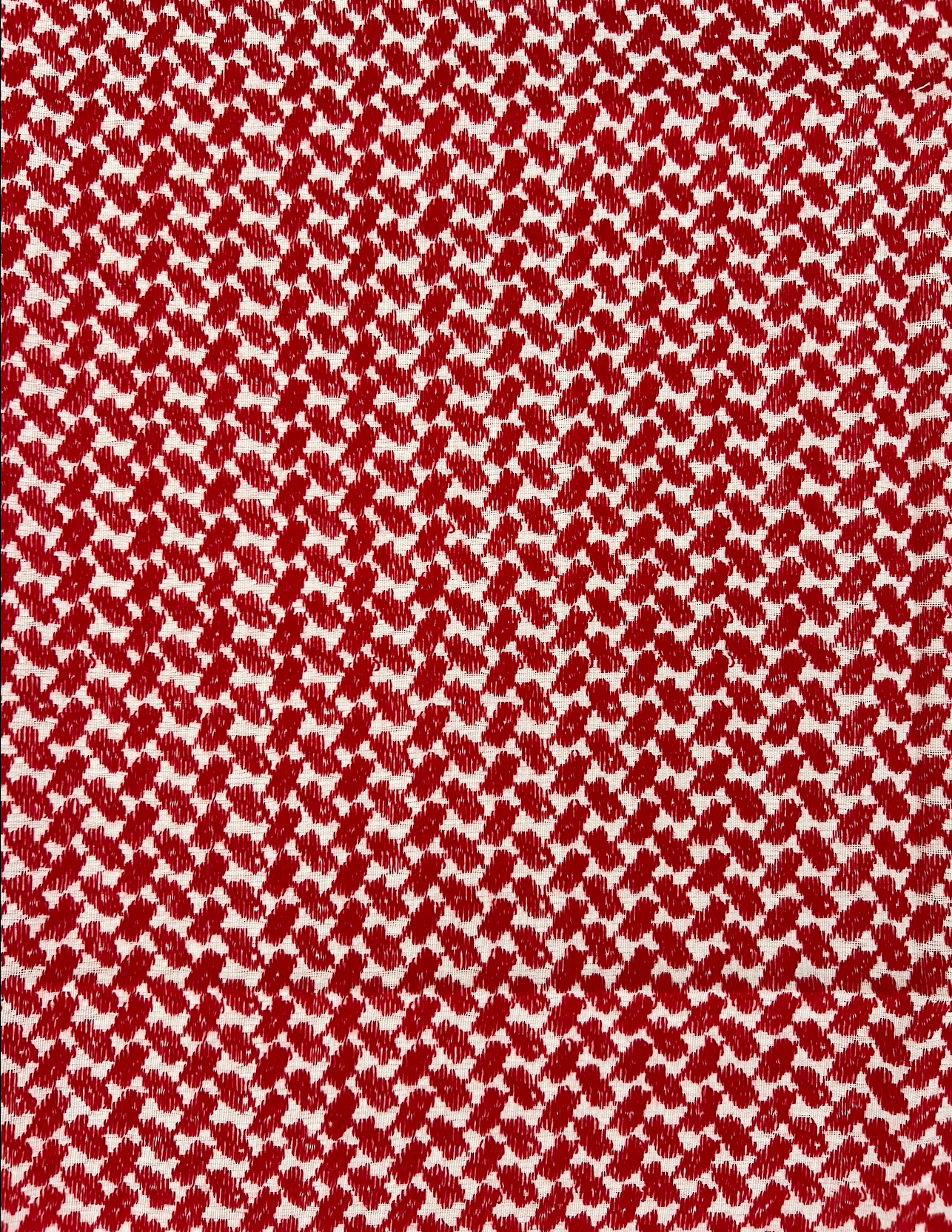 Kufiya/Keffiyeh Red/White 100% Premium Cotton