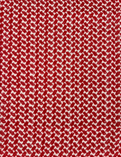 Kufiya/Keffiyeh Red/White 100% Premium Cotton