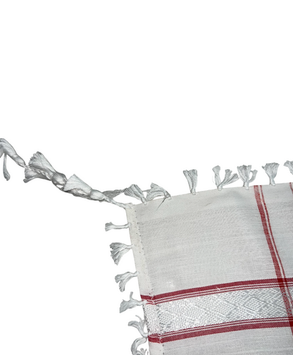 Kufiya/Keffiyeh Red/White 100% Premium Cotton