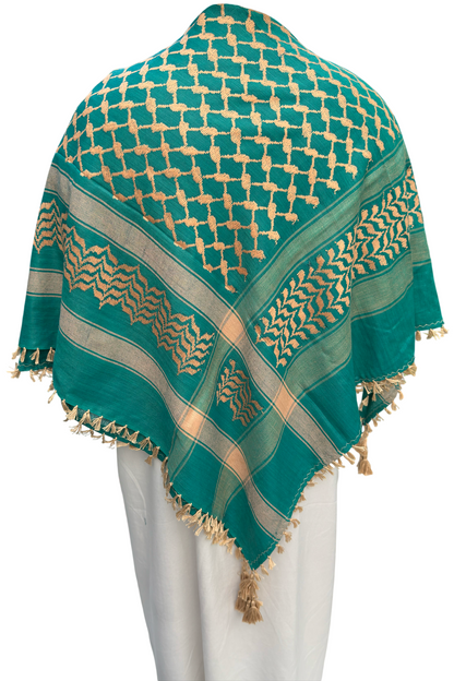 Kufiya/Keffiyeh Azzurro Chiaro 100% Cotone