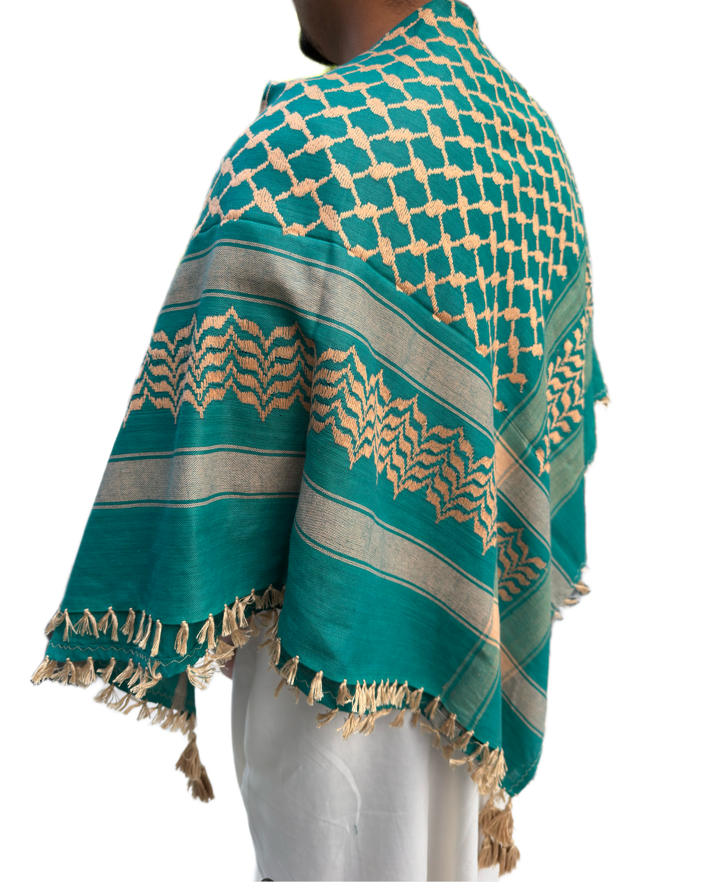 Kufiya/Keffiyeh Azzurro Chiaro 100% Cotone