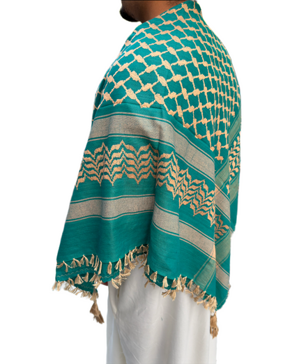 Kufiya/Keffiyeh Azzurro Chiaro 100% Cotone