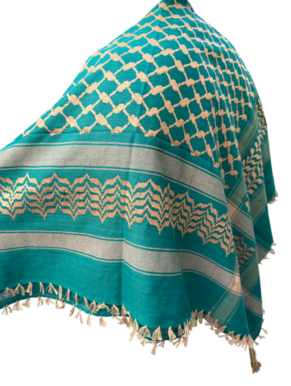 Kufiya/Keffiyeh Azzurro Chiaro 100% Cotone