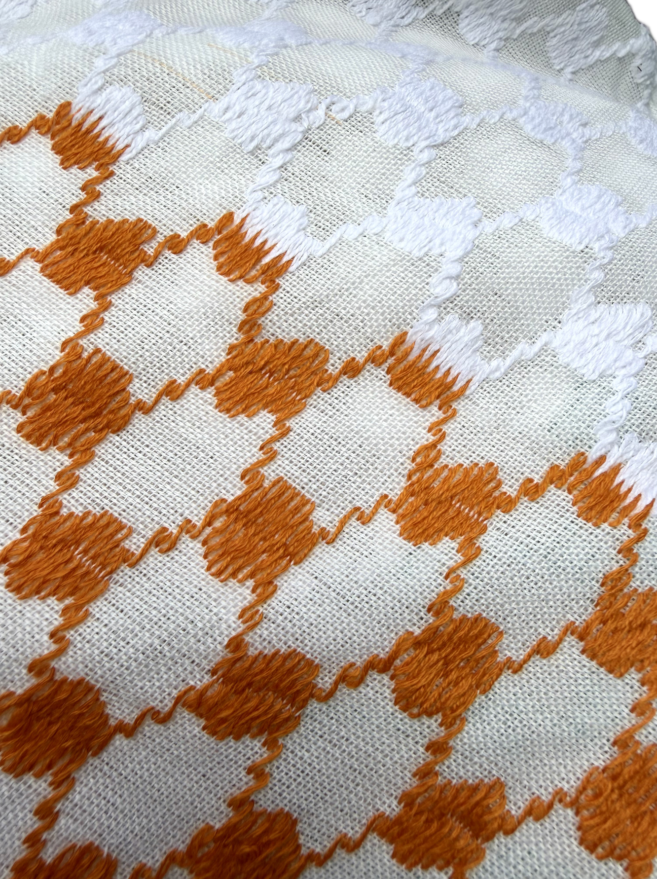 Kufiya/Keffiyeh Arancione 100% Cotone