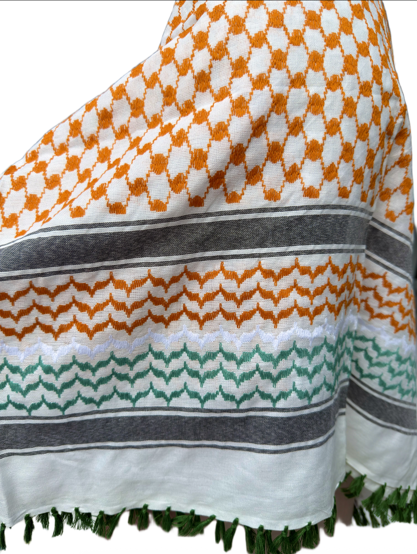 Kufiya/Keffiyeh Arancione 100% Cotone