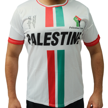 Camiseta de Futebol Unissexo Palestina United Branca