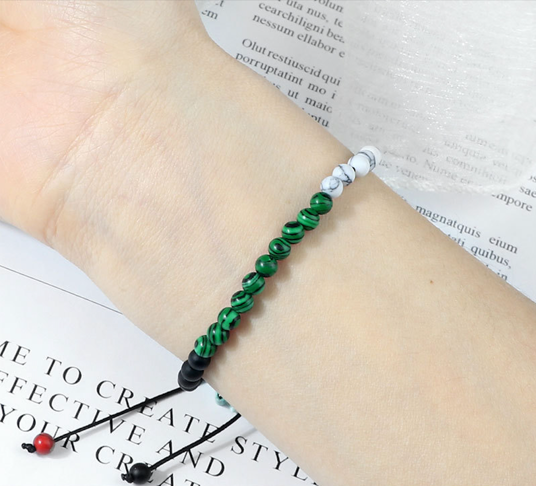 Pulseira da Palestina com Contas Coloridas