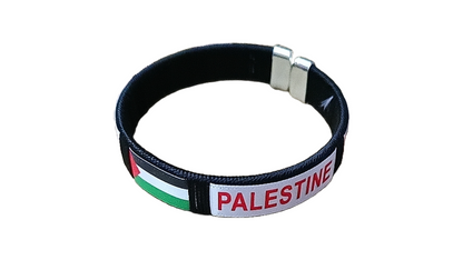 Palestina Pulsera con Texto Rojo Negro/Rojo/Verde