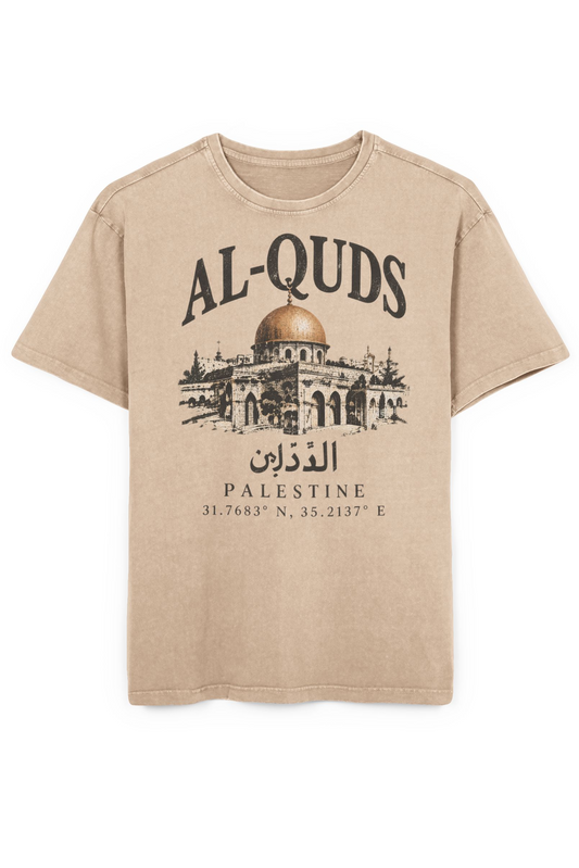 Al-Quds Washed Oversized Tee