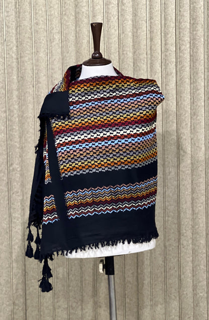 Kufiya/Keffiyeh Black Mosaic Multicolor 100% Katoen